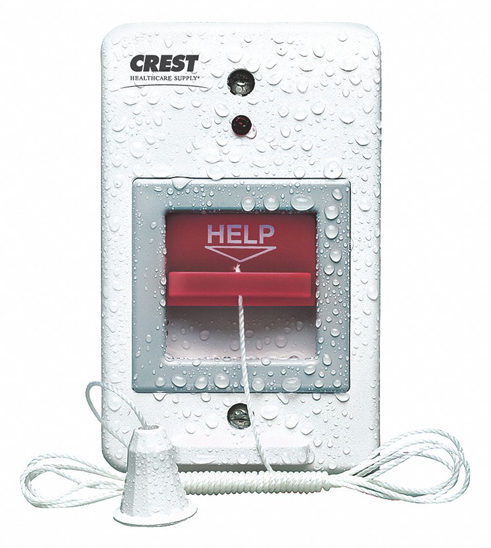 Pullcord Station White 4 1/2 L 14V DC