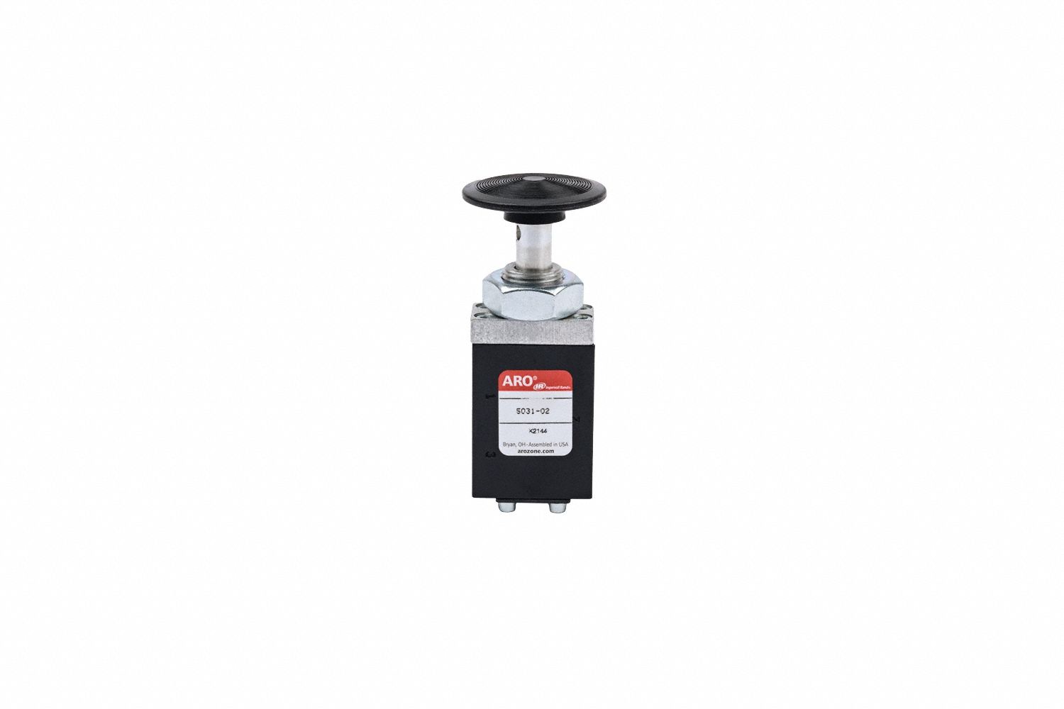 Manual Air Control Valve: 50, Three-Way / Two-Position, Button, Black, 16 scfm Flow Rate - Max