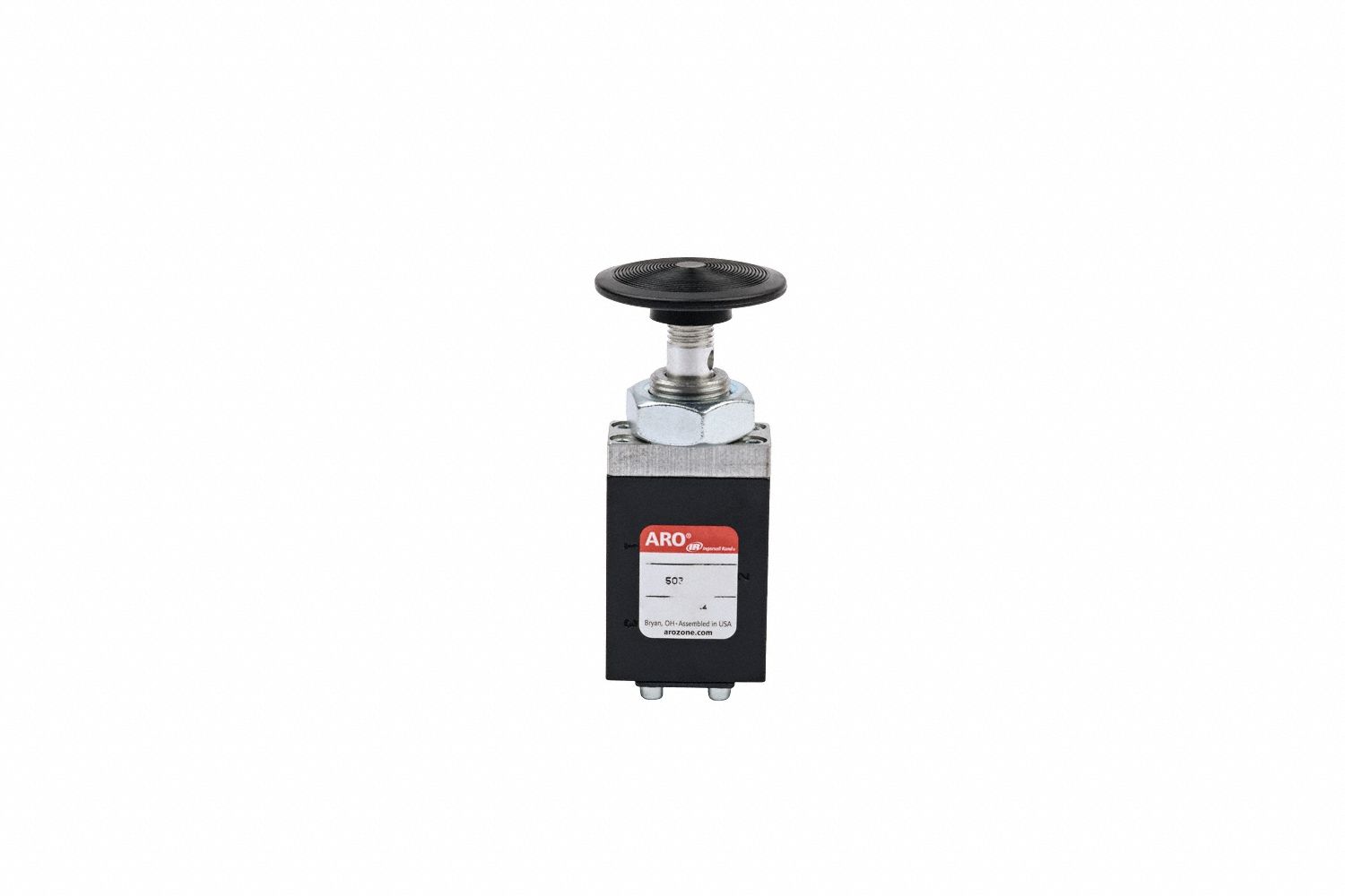 Manual Air Control Valve: 50, Three-Way / Two-Position, Button, Black, 16 scfm Flow Rate - Max