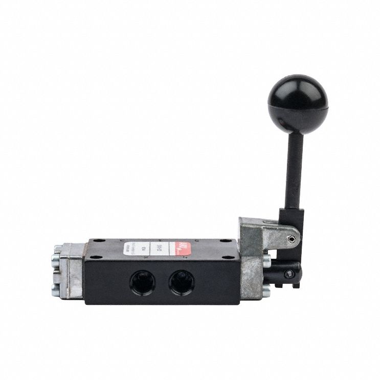 Manual Air Control Valve: 50, Three-Way / Two-Position, Lever, Black, 16 scfm Flow Rate - Max