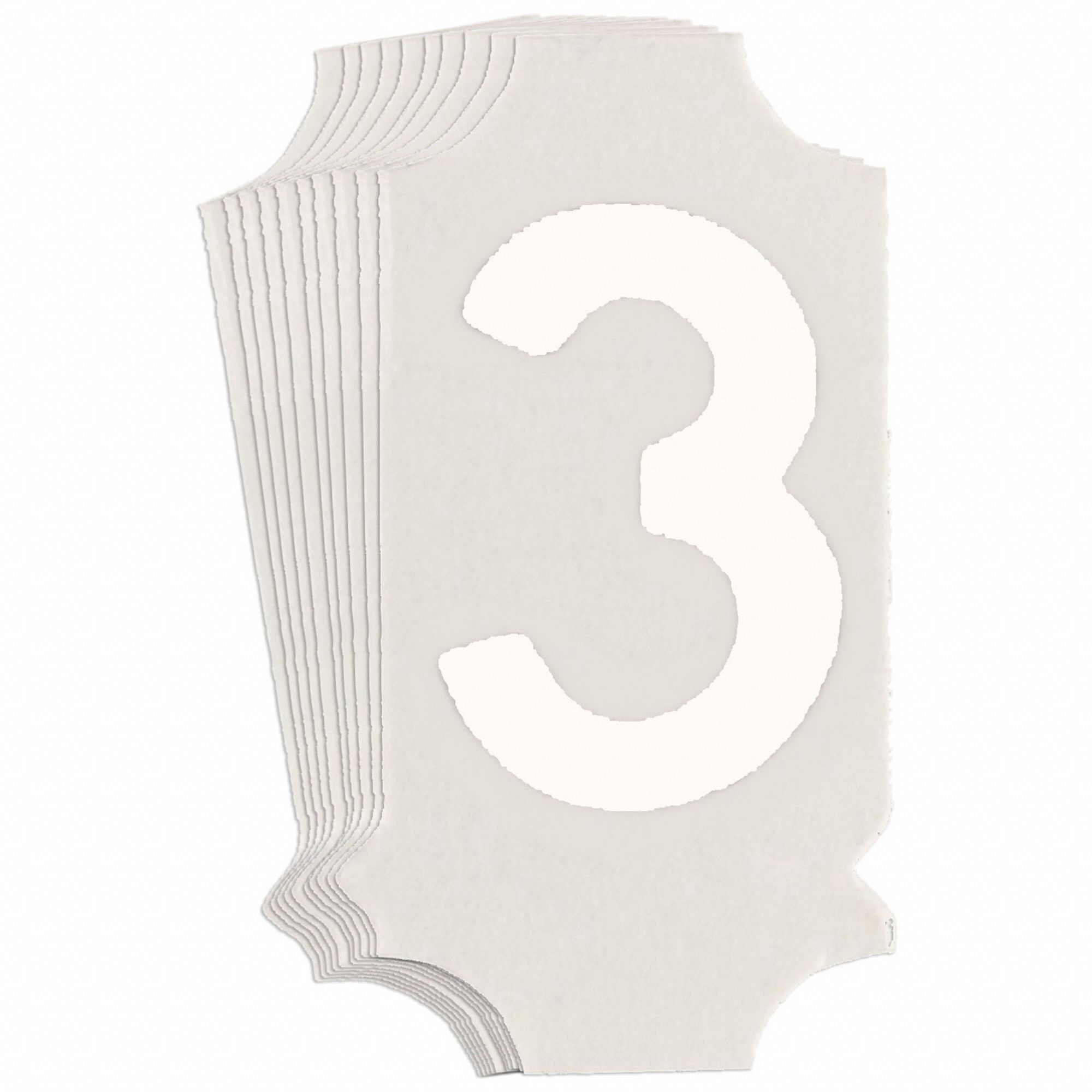 NumberLabel, 1-3/4inH, 7/8inW, PK10