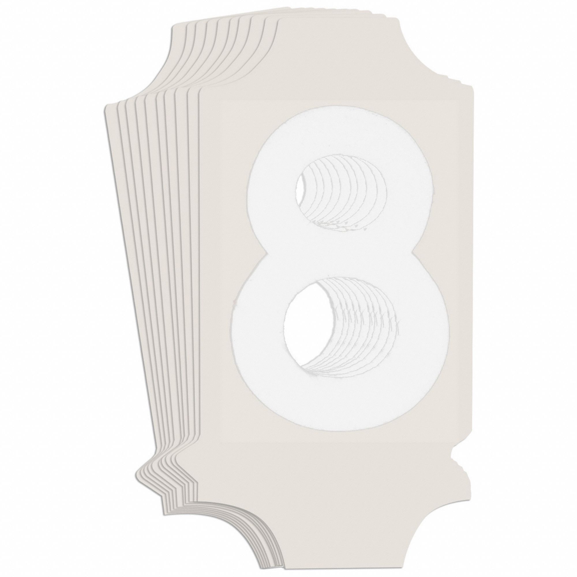 NumberLabel, 1-3/4inH, 7/8inW, PK10