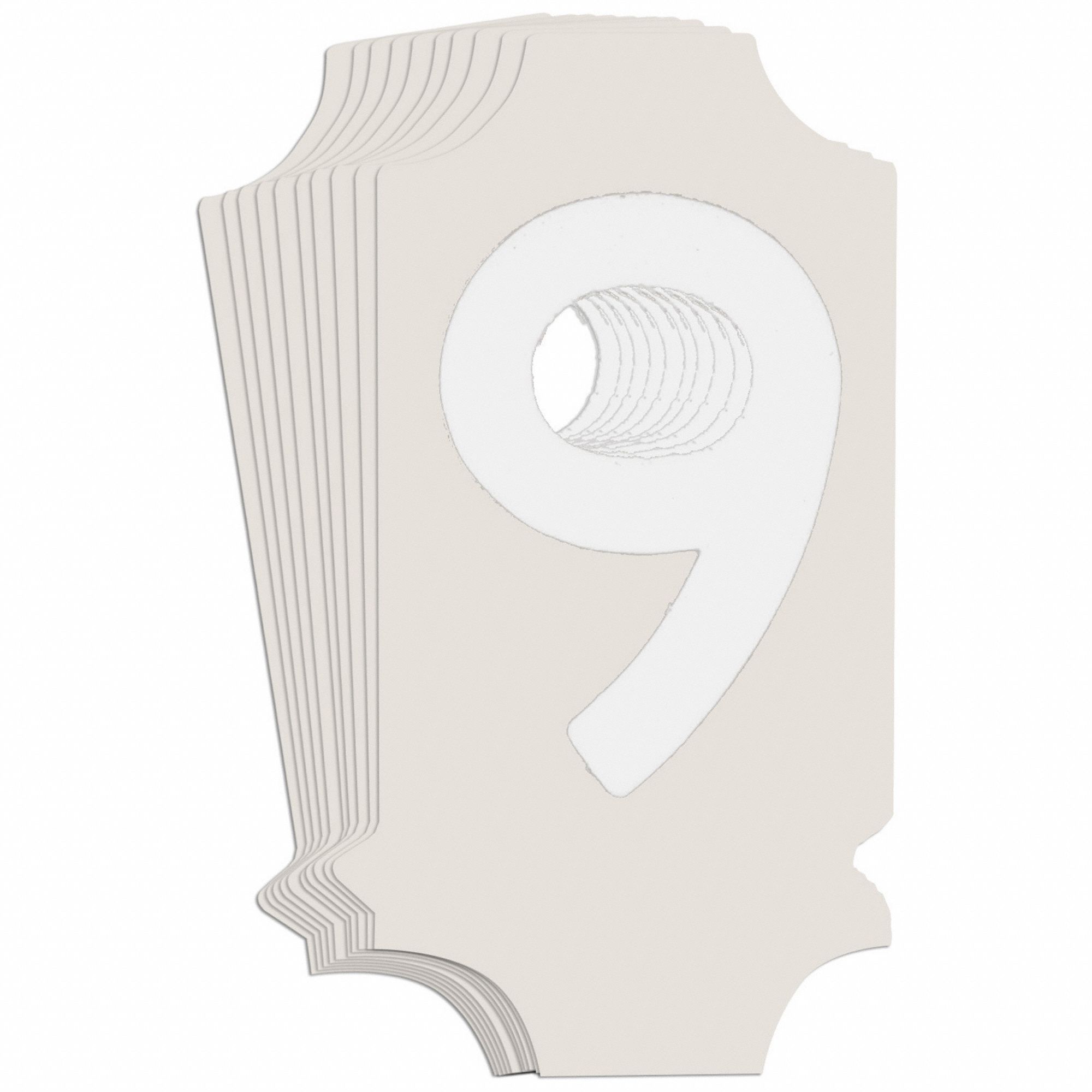 NumberLabel, 1-3/4inH, 7/8inW, PK10