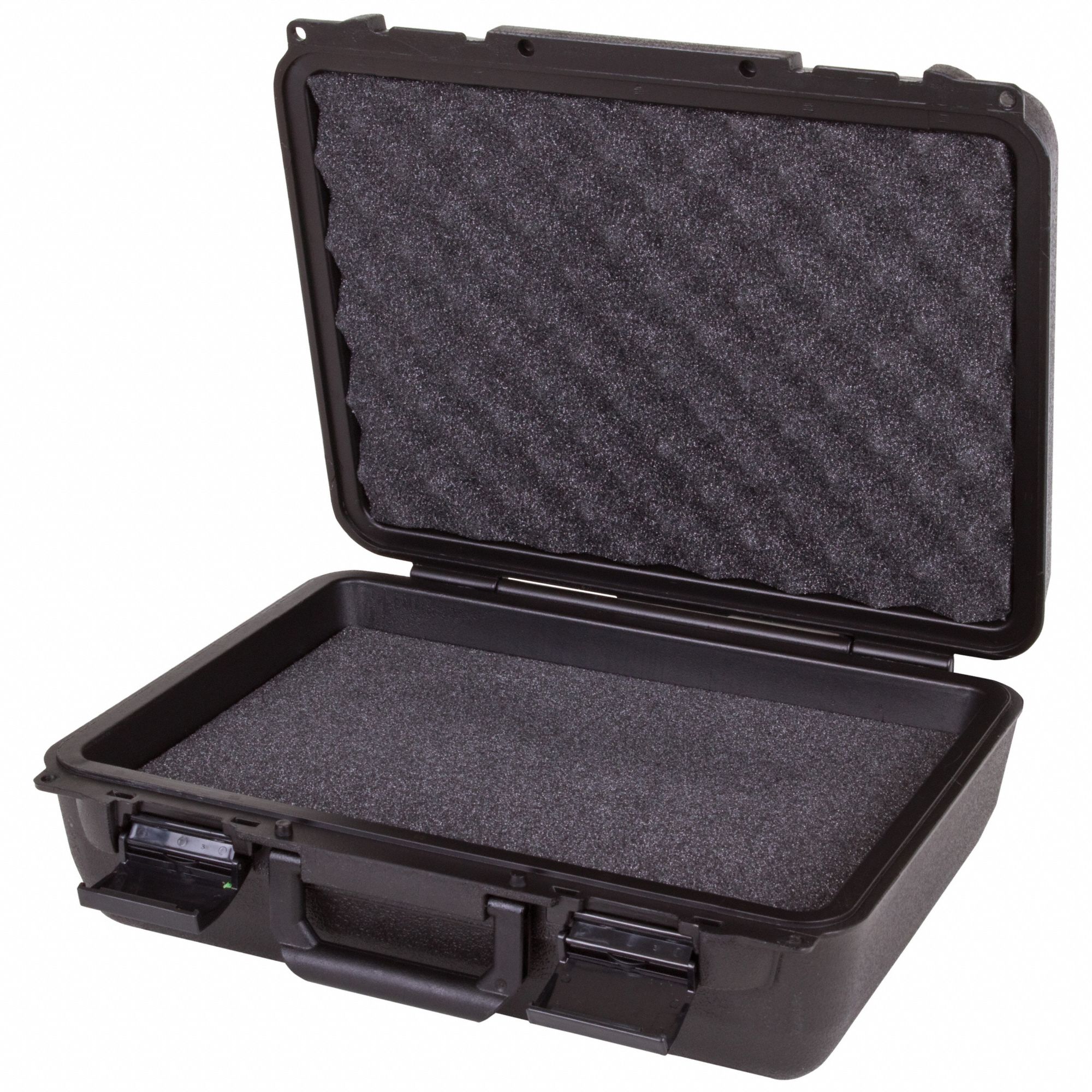 Protective Case: 10 in x 14 3/8 in x 5 5/8 in Inside, Solid, Black, Stationary, 3 lb Wt