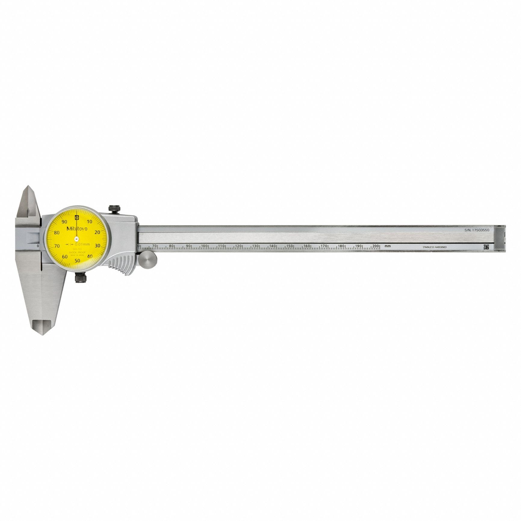 Metric Dial Caliper: 0 mm Min Measurement - mm, 200 mm Max Measurement - mm