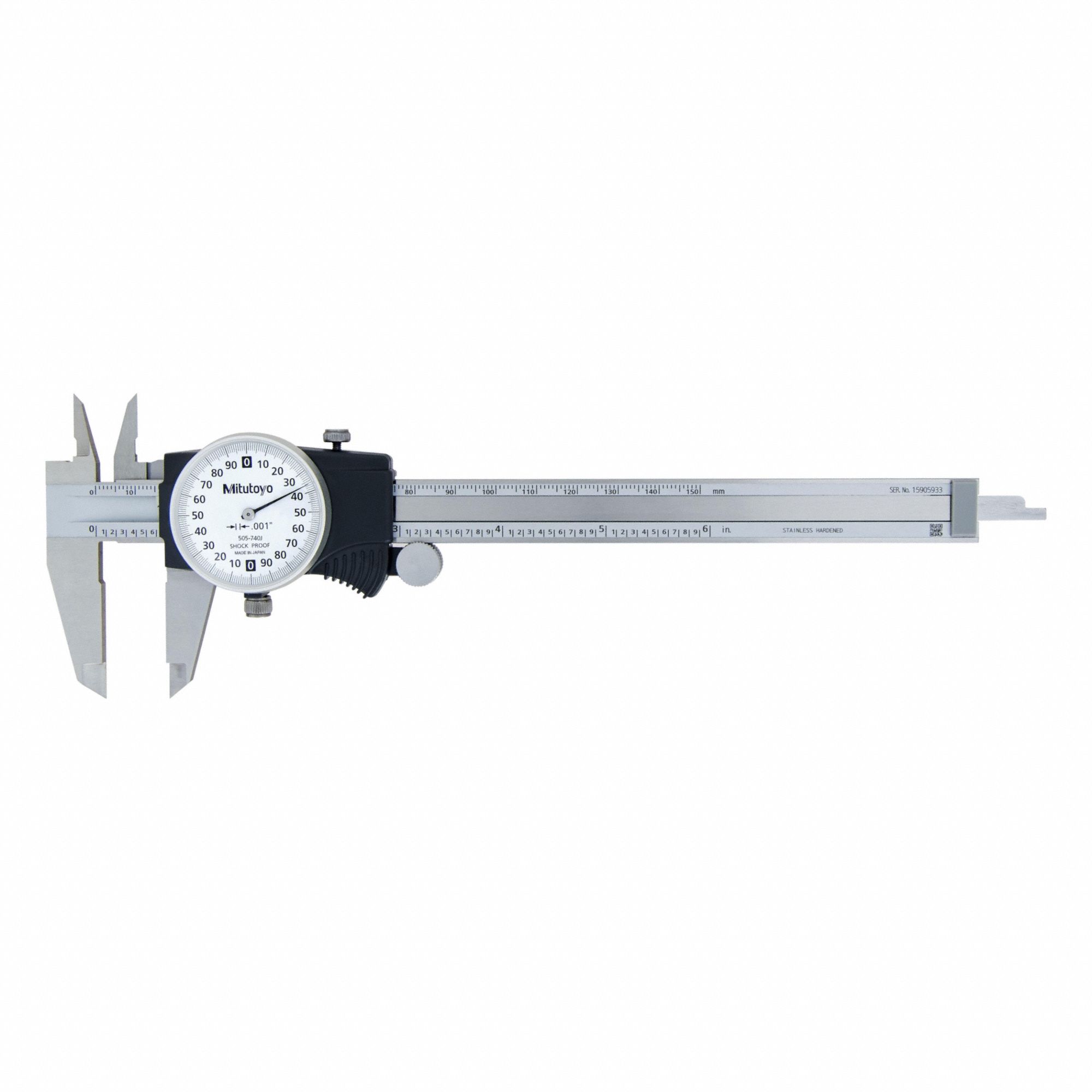Calibrated Caliper: 0 in Min Measurement - Inch, 6 in Max Measurement - Inch