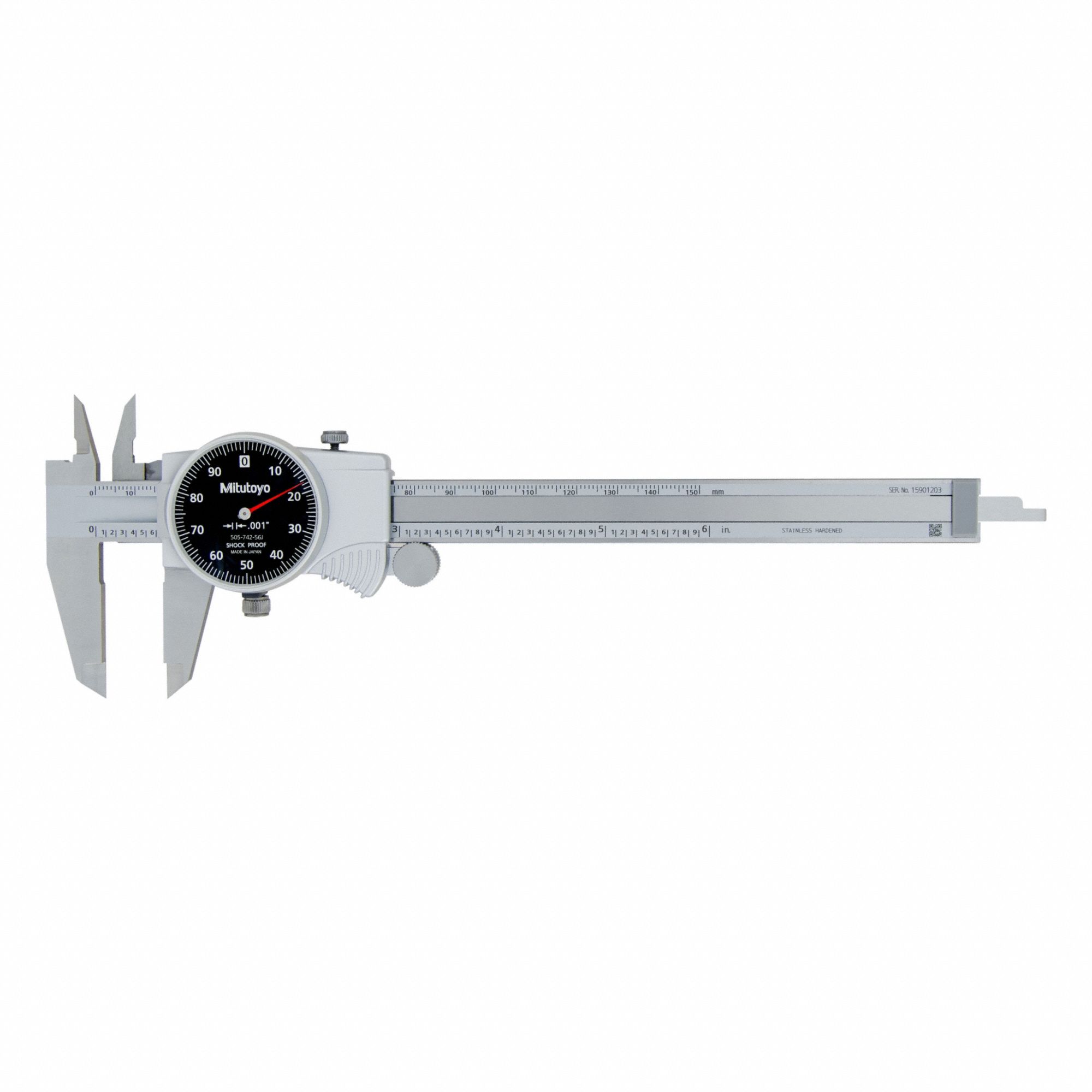Calibrated Caliper: 0 in Min Measurement - Inch, 6 in Max Measurement - Inch