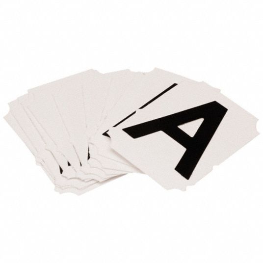 2 in Character Ht, Indoor/Outdoor, Numbers and Letters Labels - 800N80 ...