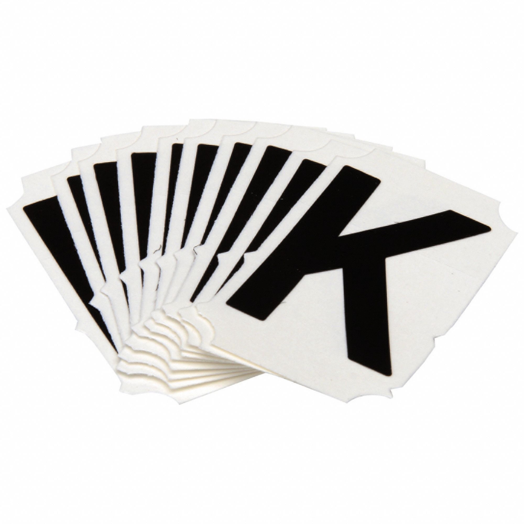 LetterLabel, Polyester, 2inH, 1-5/8inW, PK10