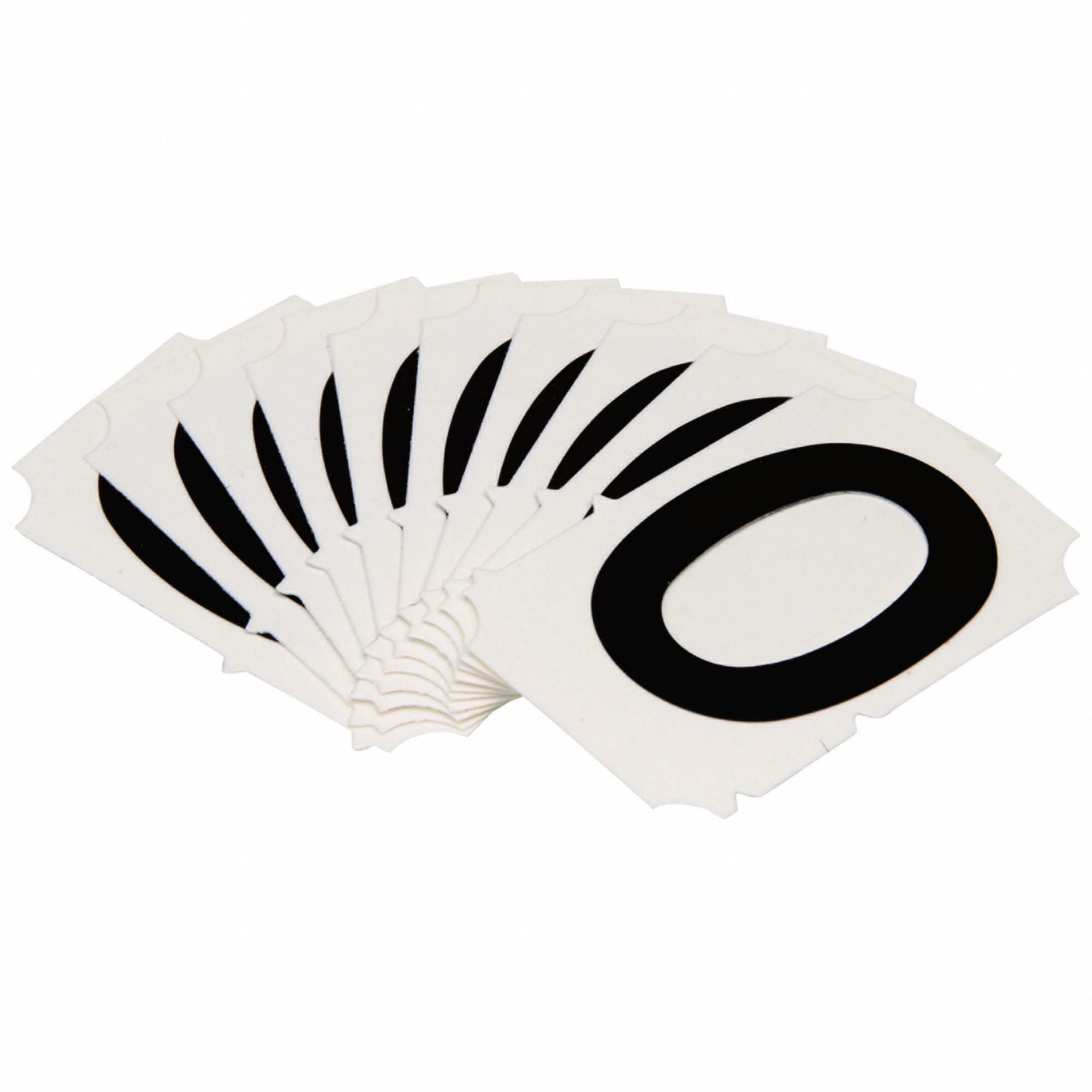 LetterLabel, Polyester, 2inH, 1-3/4inW, PK10