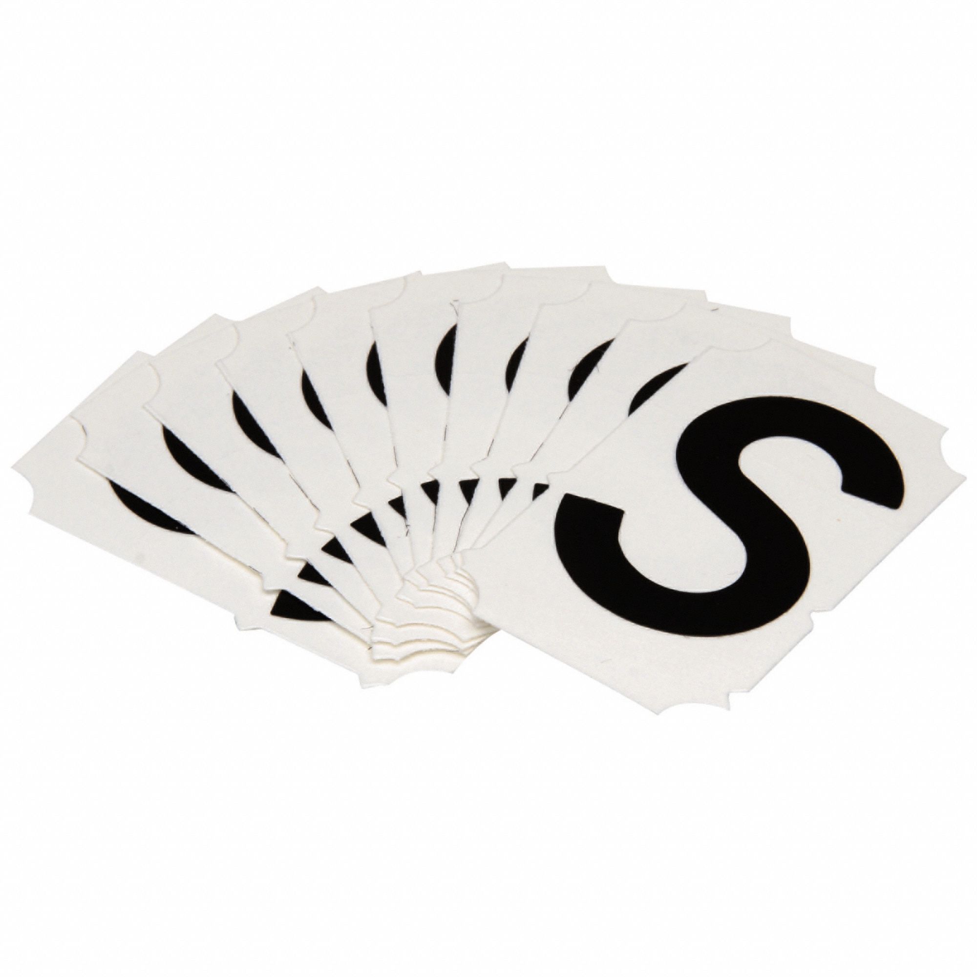 LetterLabel, Polyester, 2inH, 1-5/8inW, PK10