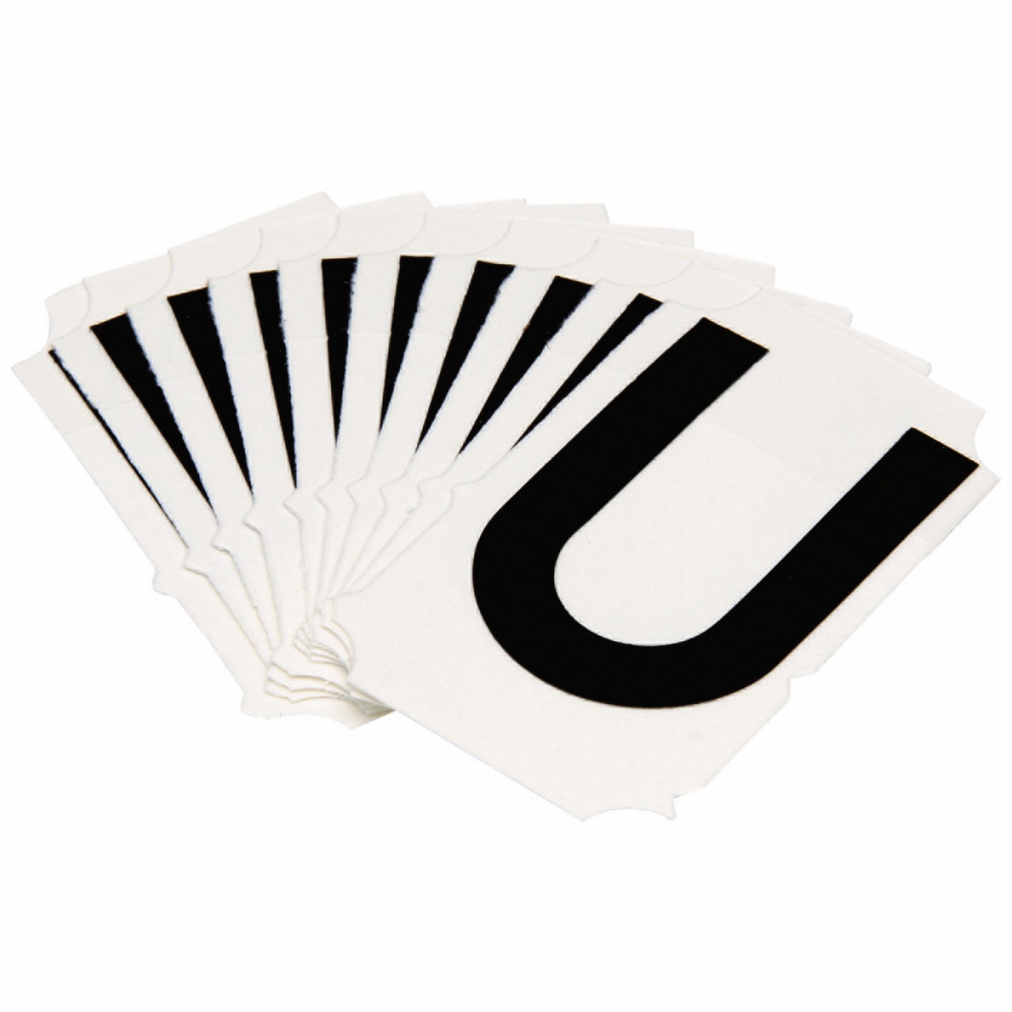 LetterLabel, Polyester, 2inH, 1-5/8inW, PK10