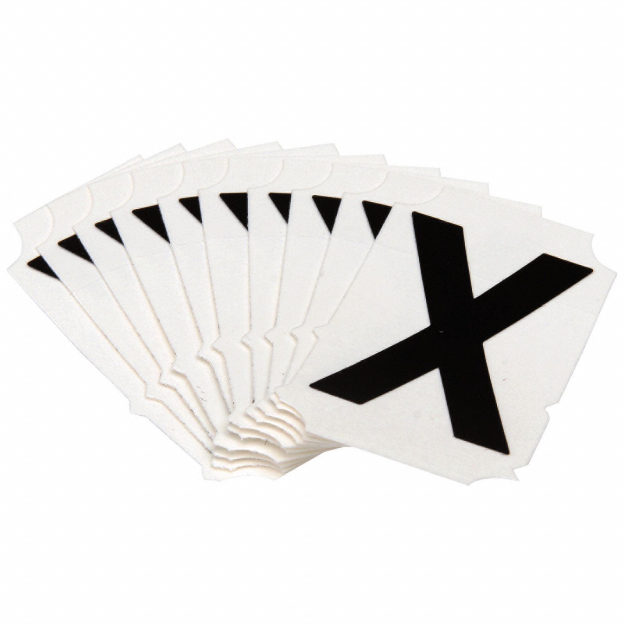 LetterLabel, Polyester, 2inH, 1-5/8inW, PK10