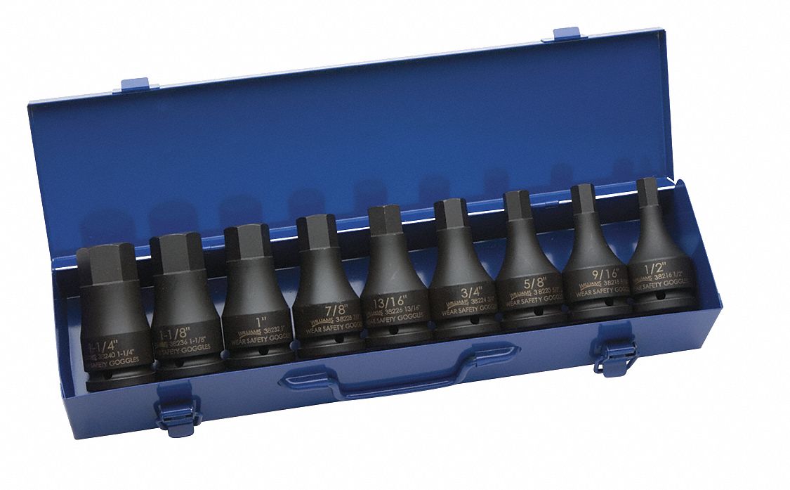 WILLIAMS, Impact Socket Set 505U6538903 Grainger