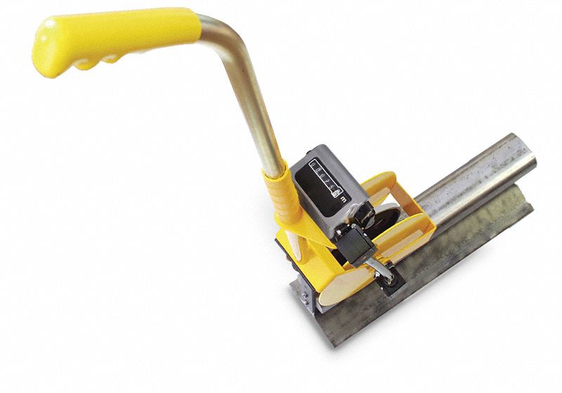 Measuring Wheel: 99, 999 ft Range, Fixed Handle Handle, Single Wheel, Plastic Tread, Metal