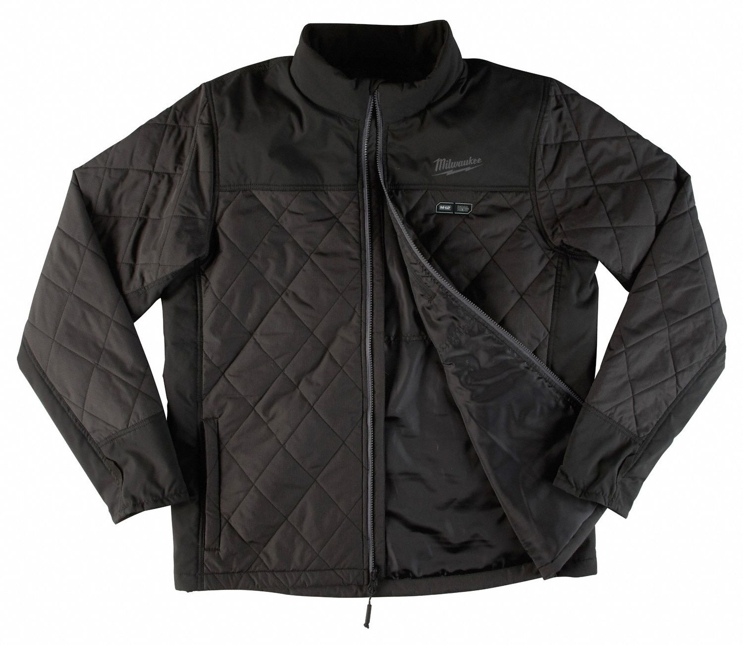 MILWAUKEE Heated Jacket, 3XL, Mens, 22" L, Black 506H90203B213X 48