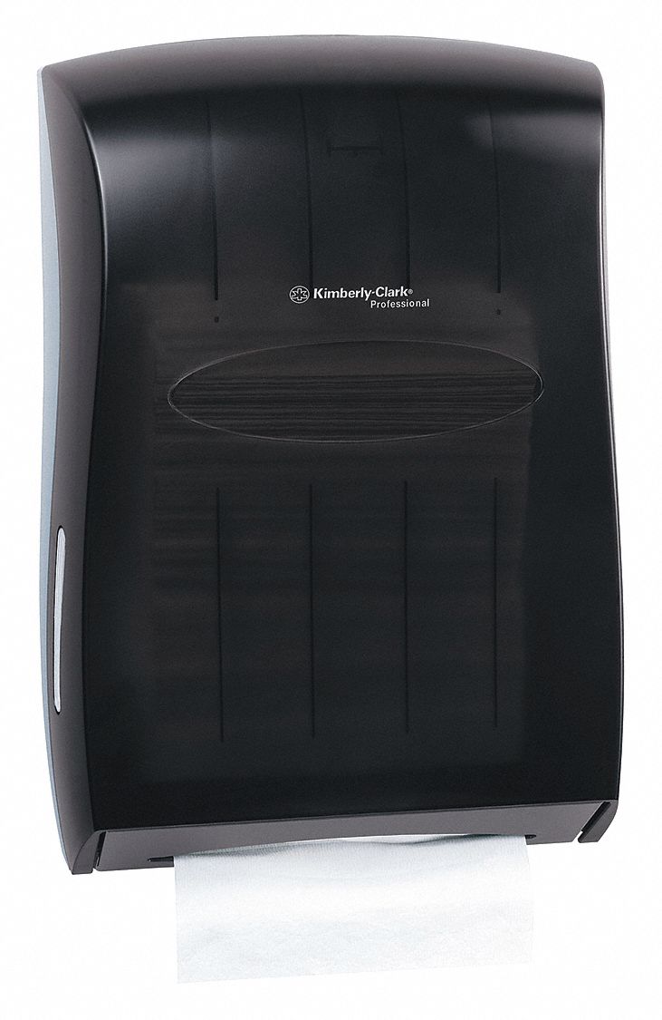 MULTI-FOLD TOWEL DISPENSER, UNIVERSAL, SMOKE/GREY, 18.85 X 13.31 X 5.85 IN