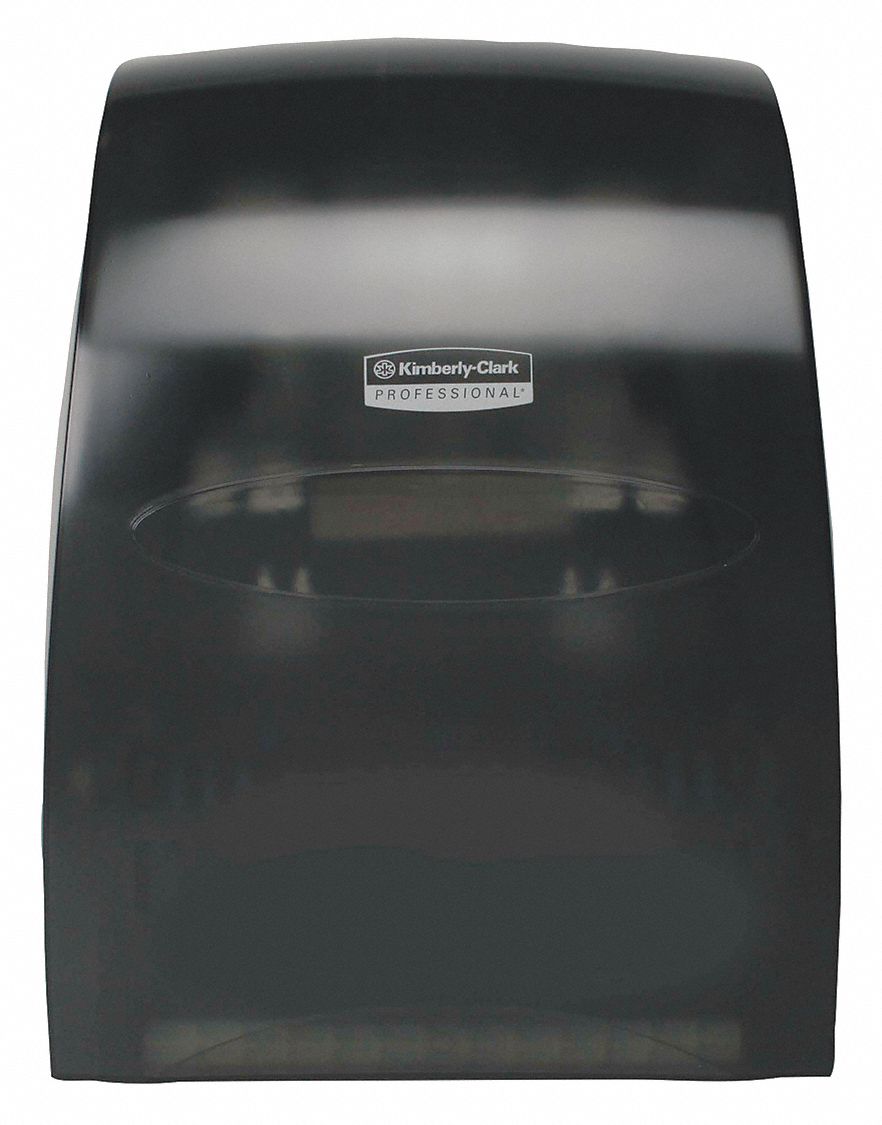 Paper Towel Dispenser: Hardwound, 8 in Paper Towel Wd, 1 1/2 in, Plastic