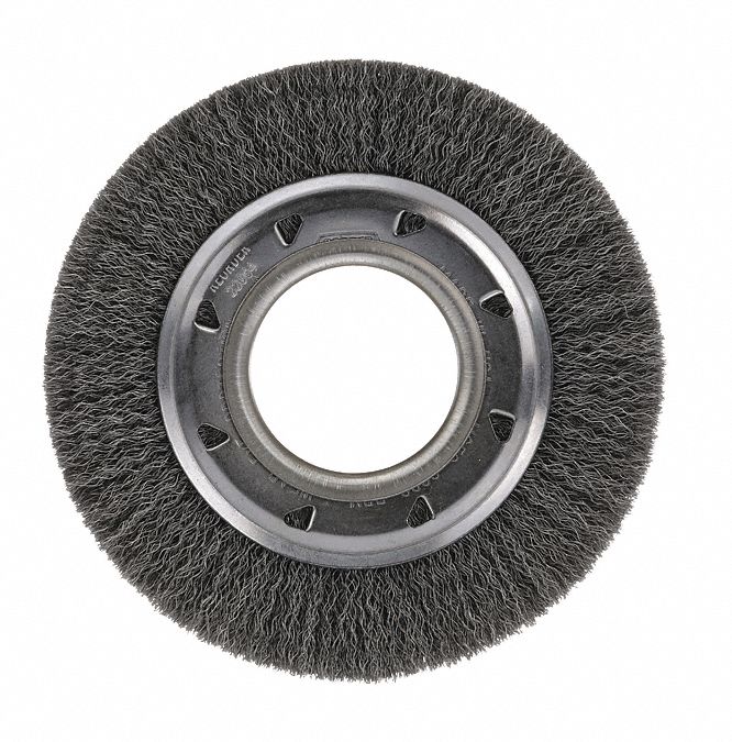 BRUSH WHEEL WIRE WIDE FACE 8IN