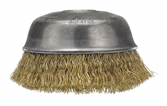BRUSH CUP BRASS 4INX5/8-11