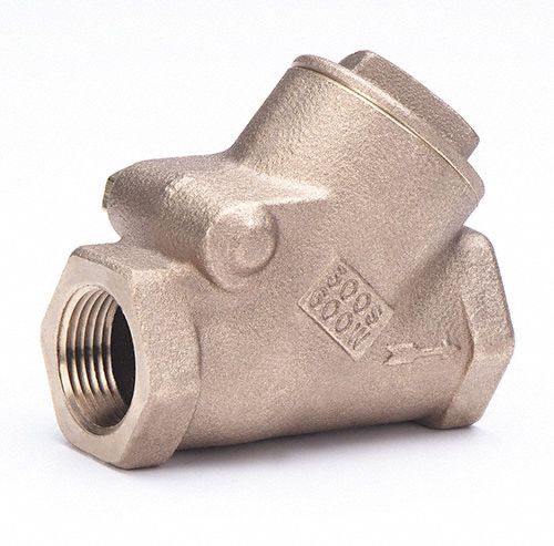 Swing Y Check Valve: Swing, Y-Style Valve Body, 1 1/2 in Pipe Size, FNPT x FNPT, NPT