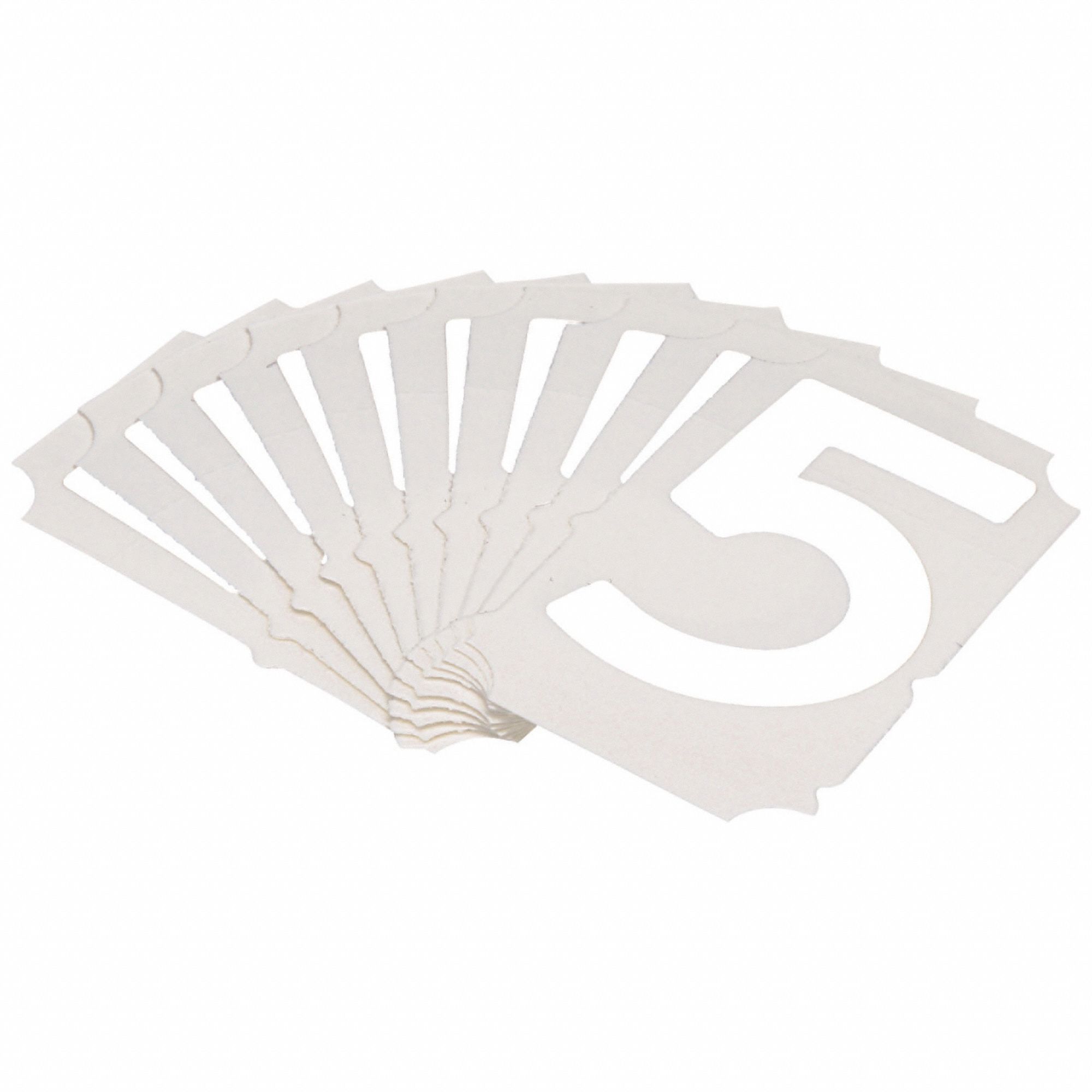 NumberLabel, Polyester, 2inH, 1-5/8inW, PK10