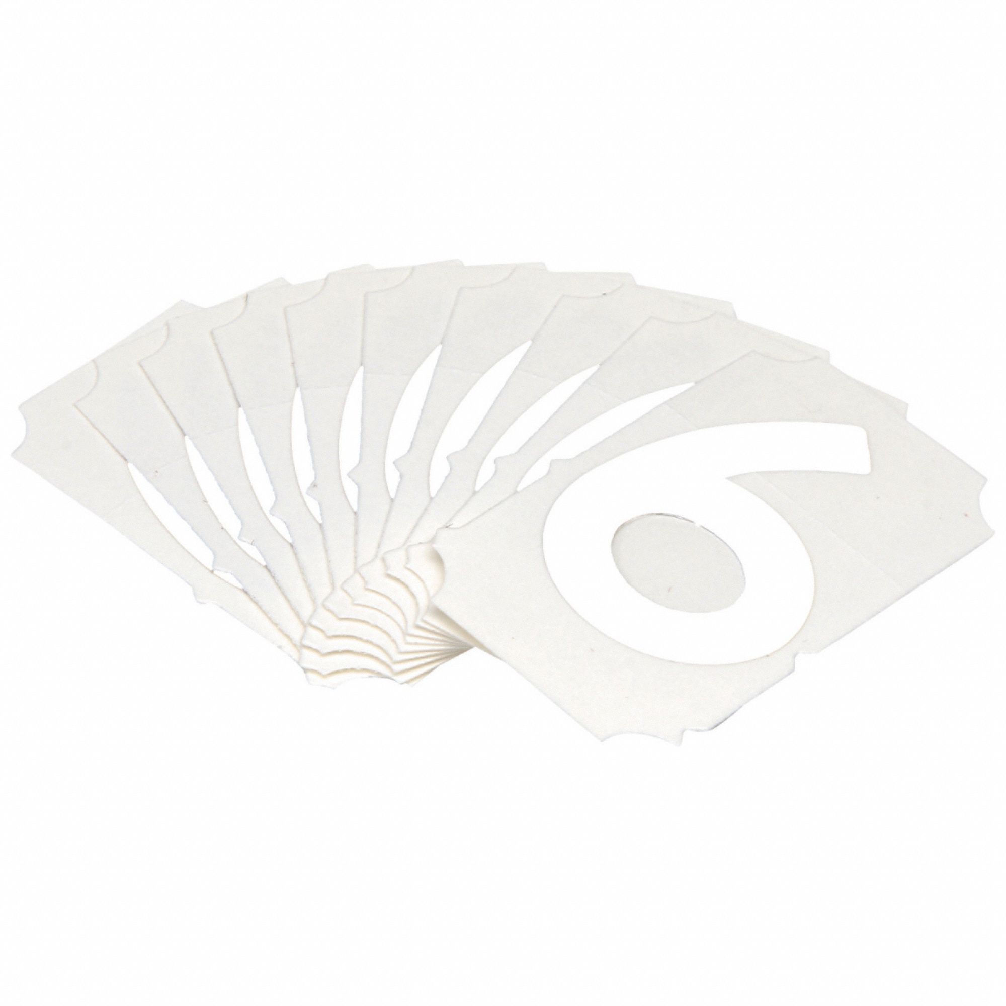 NumberLabel, Polyester, 2inH, 1-5/8inW, PK10