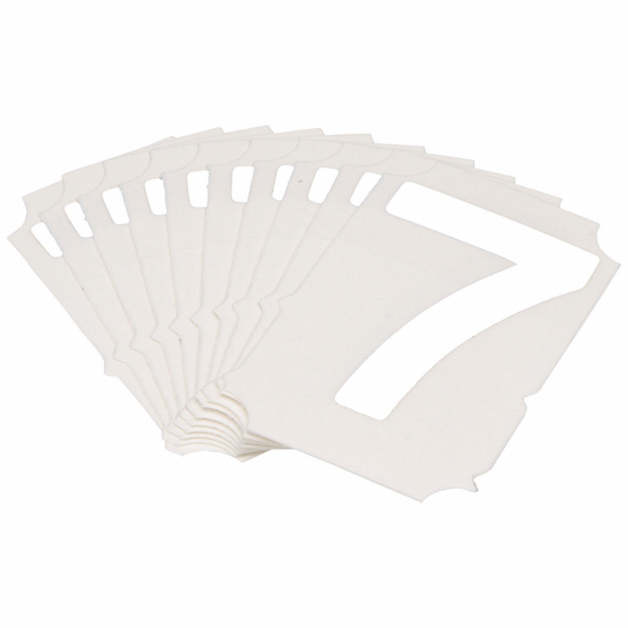 NumberLabel, Polyester, 2inH, 1-5/8inW, PK10