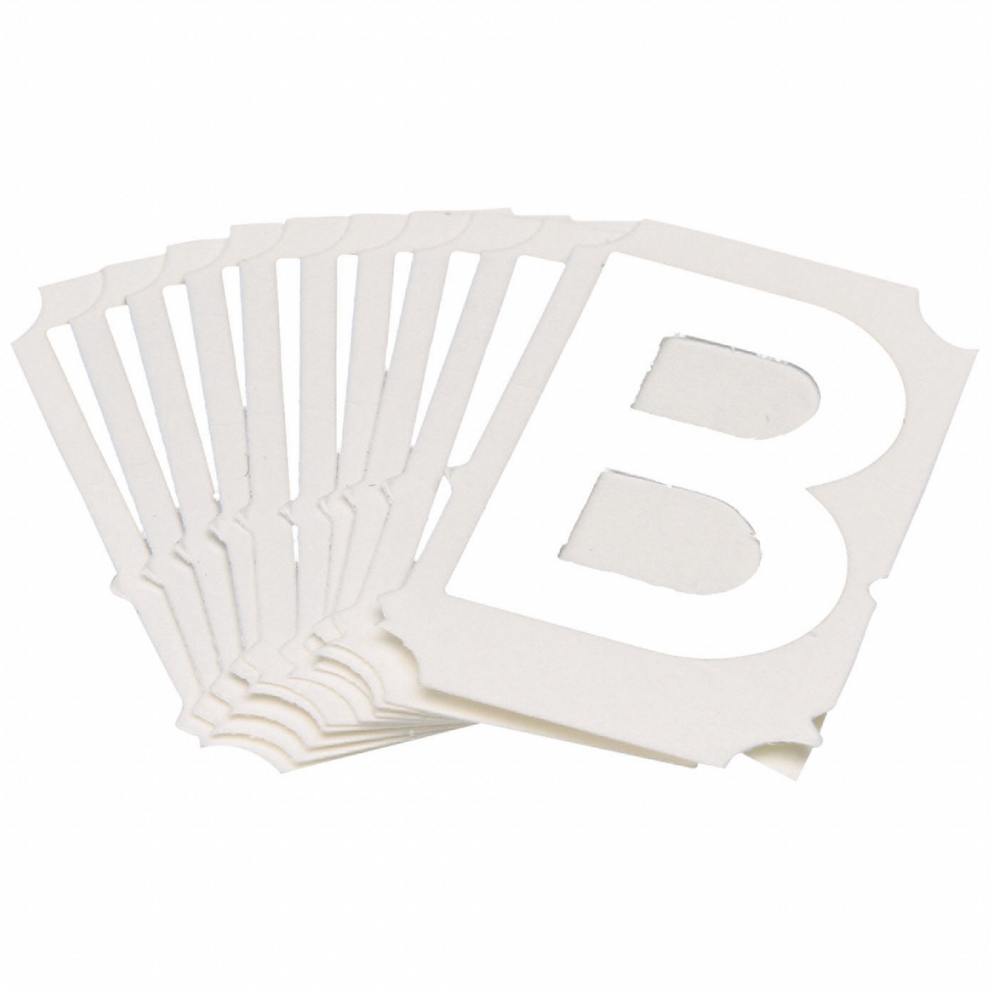 LetterLabel, Polyester, 2inH, 1-5/8inW, PK10