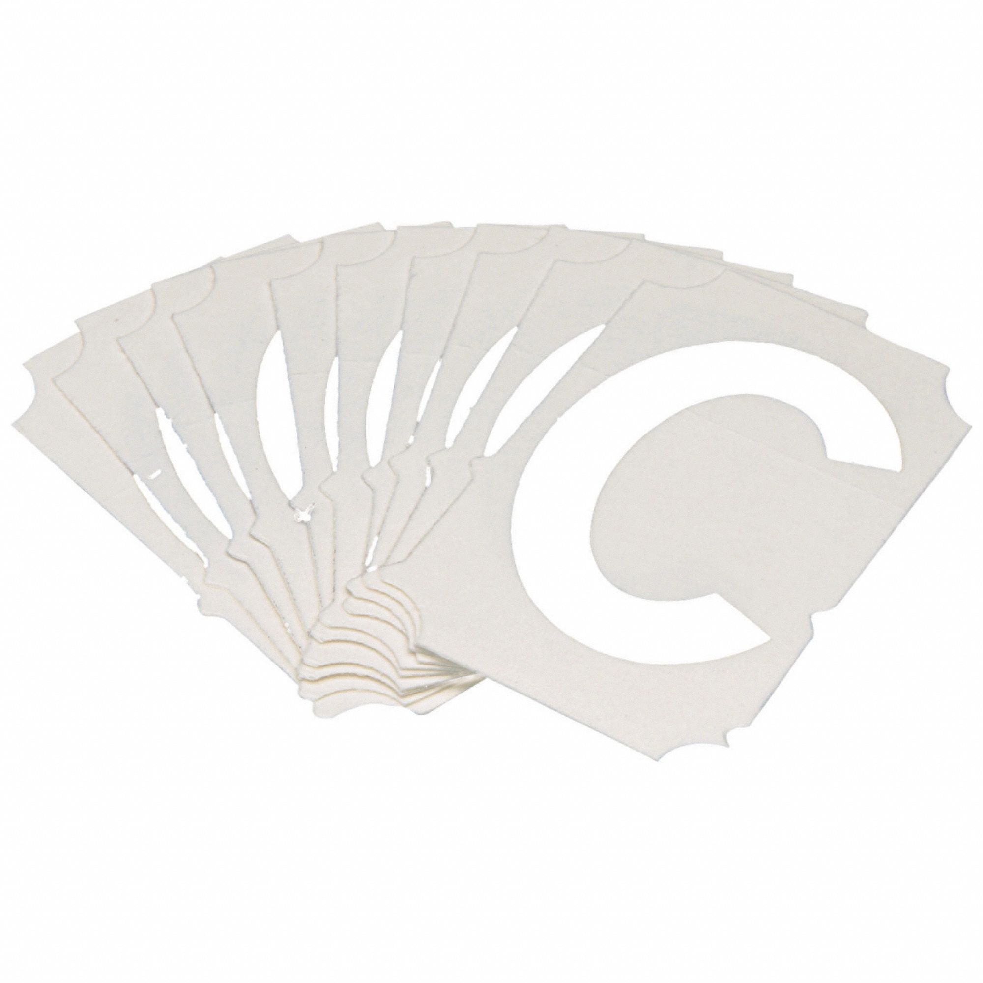 LetterLabel, Polyester, 2inH, 1-5/8inW, PK10