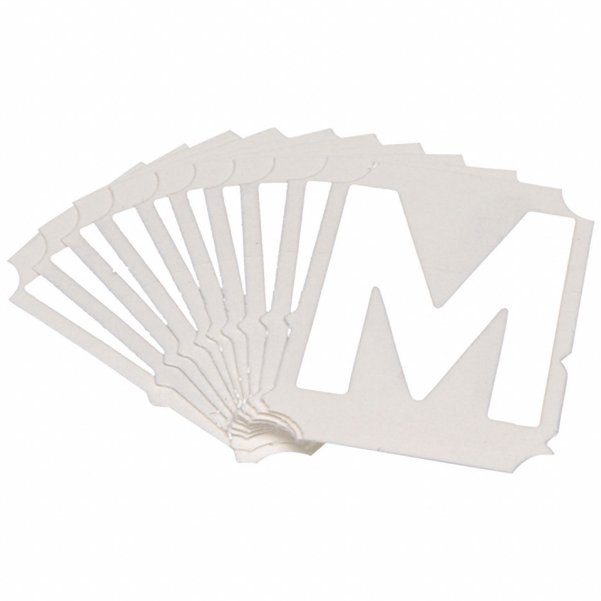 LetterLabel, Polyester, 2inH, 1-7/8inW, PK10