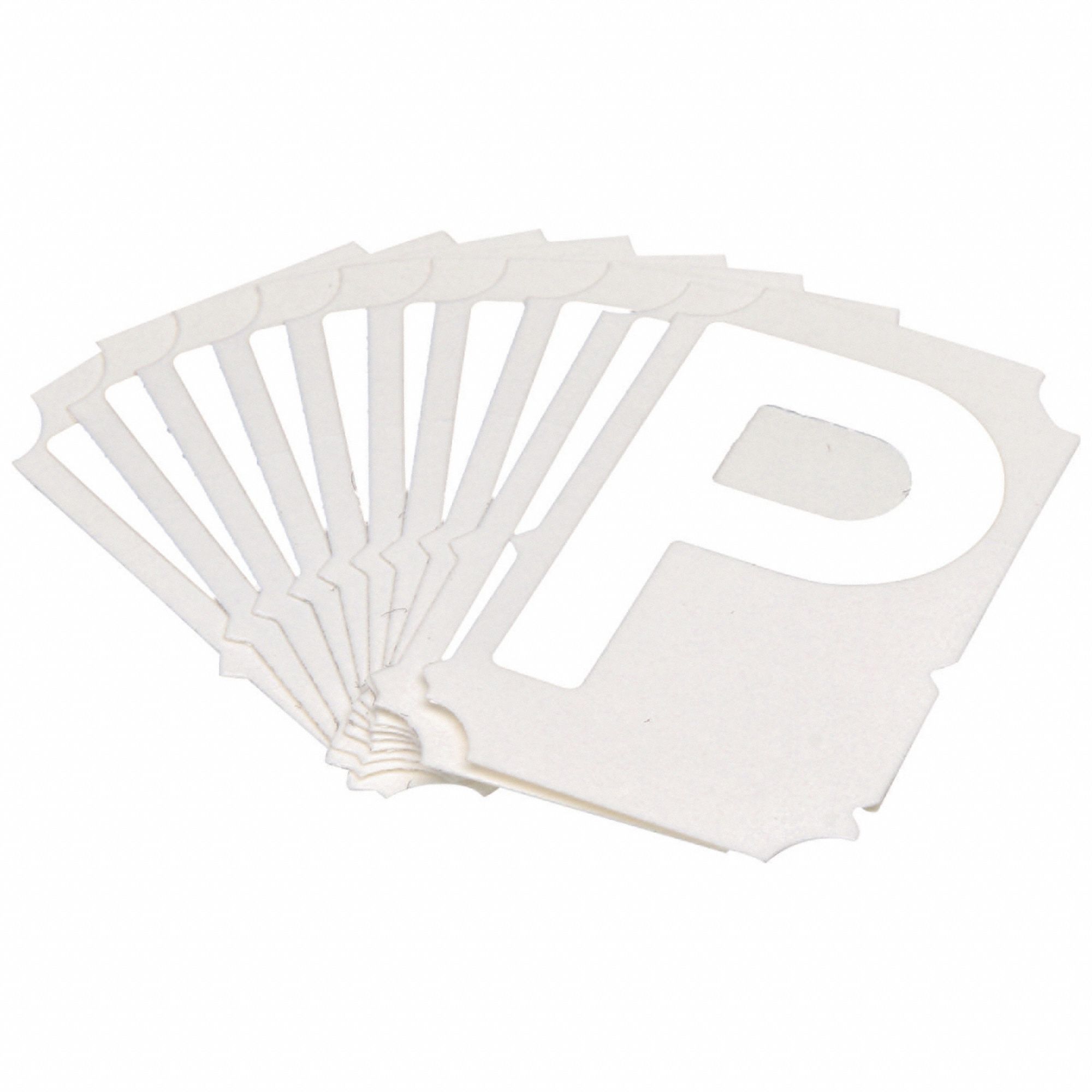 LetterLabel, Polyester, 2inH, 1-5/8inW, PK10