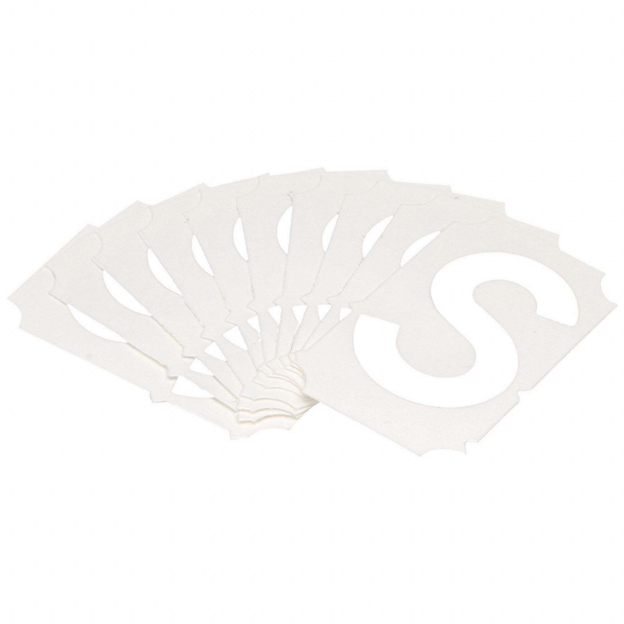 LetterLabel, Polyester, 2inH, 1-5/8inW, PK10