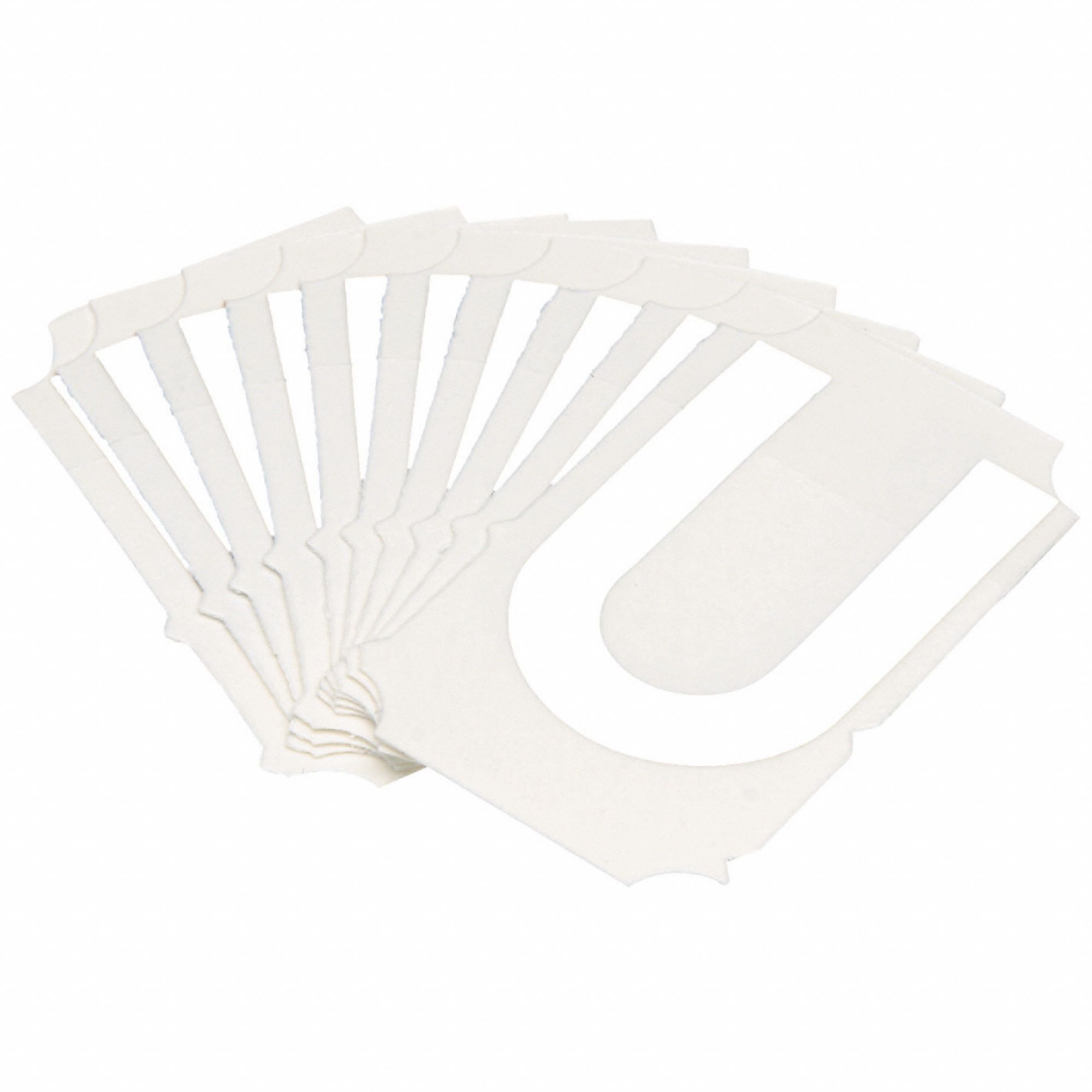 LetterLabel, Polyester, 2inH, 1-5/8inW, PK10