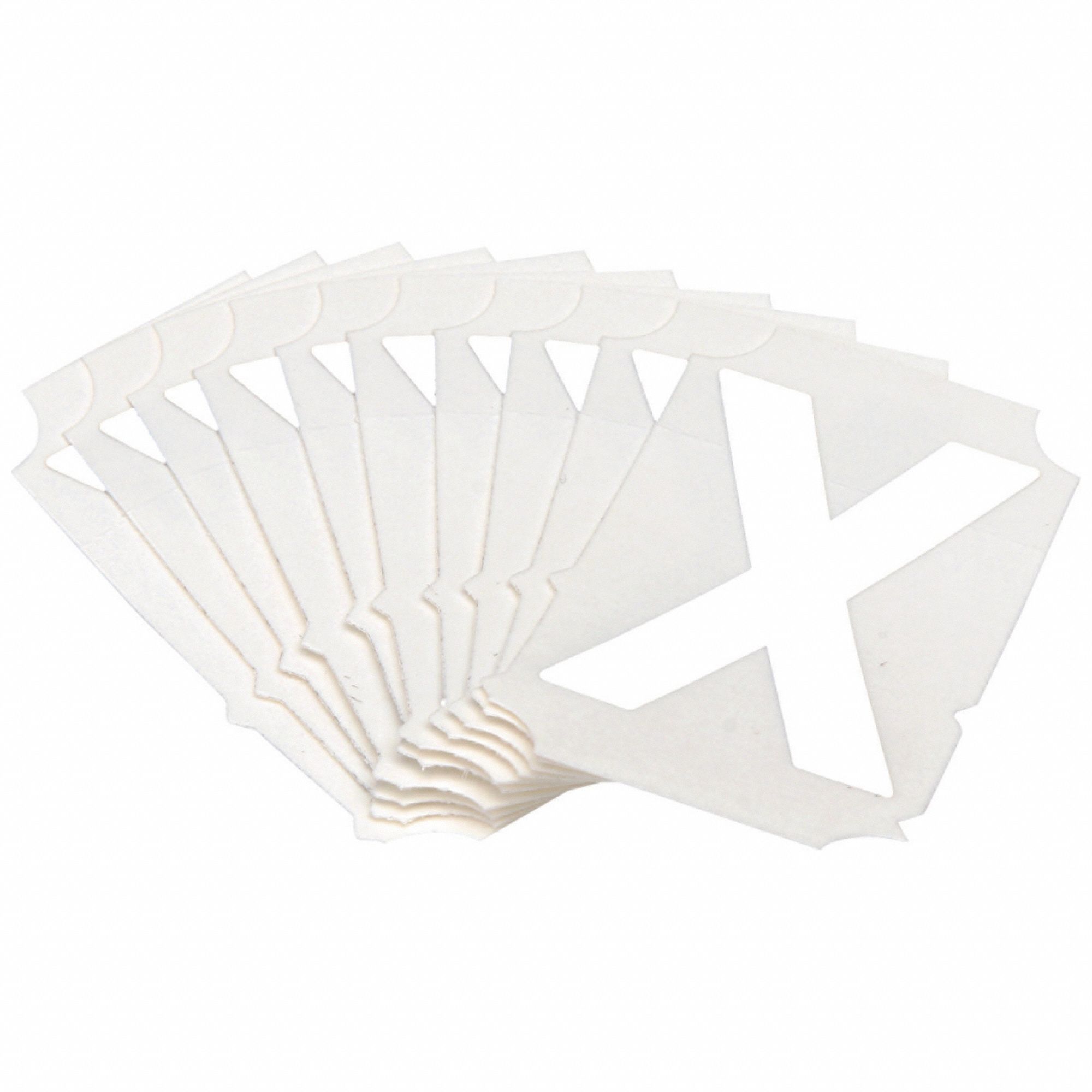 LetterLabel, Polyester, 2inH, 1-5/8inW, PK10