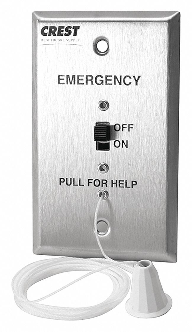 Pullcord Bed Station Silver 4 1/2 L