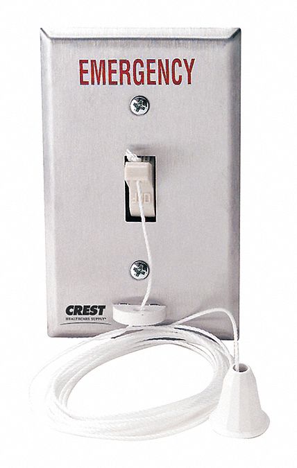 Pullcord Station: 2 3/4 in Overall Wd, 12-120V, 4303-FE