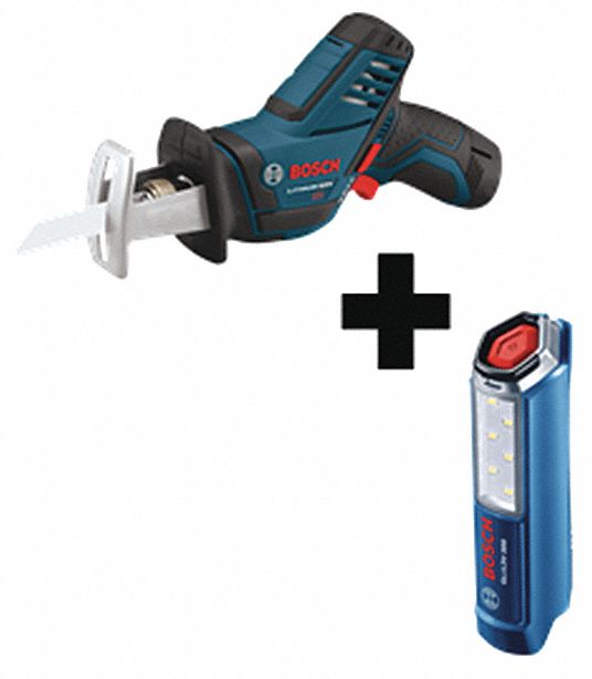 Cordless Recip Saw Kit, 3000 SPM, 12VDC