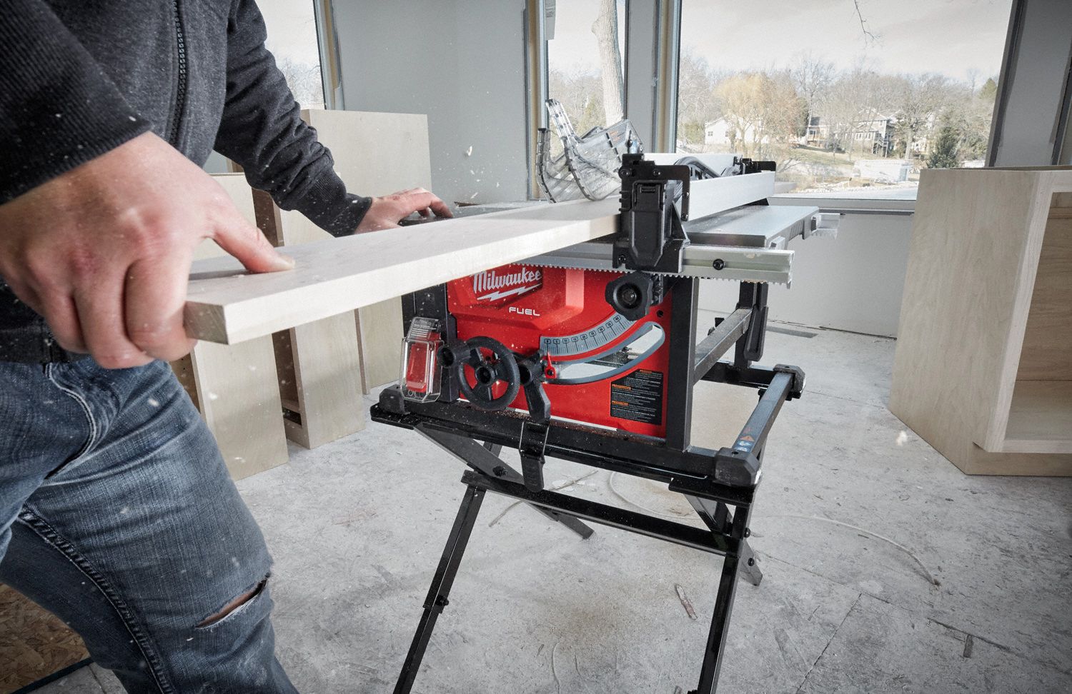 MILWAUKEE Cordless Table Saw Kit, 6300 RPM, 18.0VDC 508V44273621HD