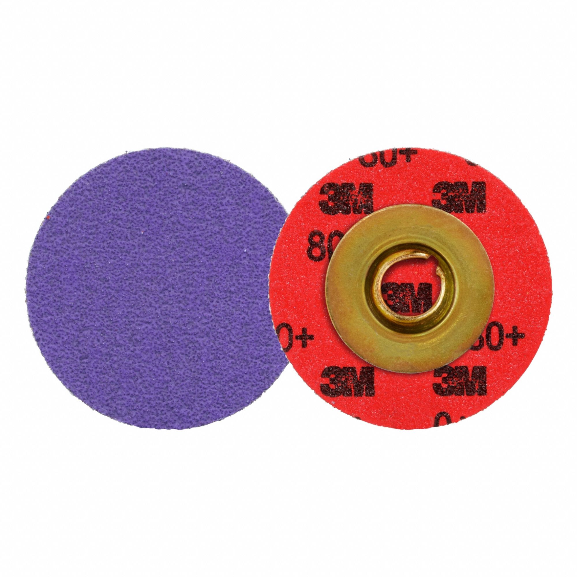 Quick-Change Disc: TSM, 2", Ceramic, 80 Grit, YF Wt Polyester, 1184F, 50 PK