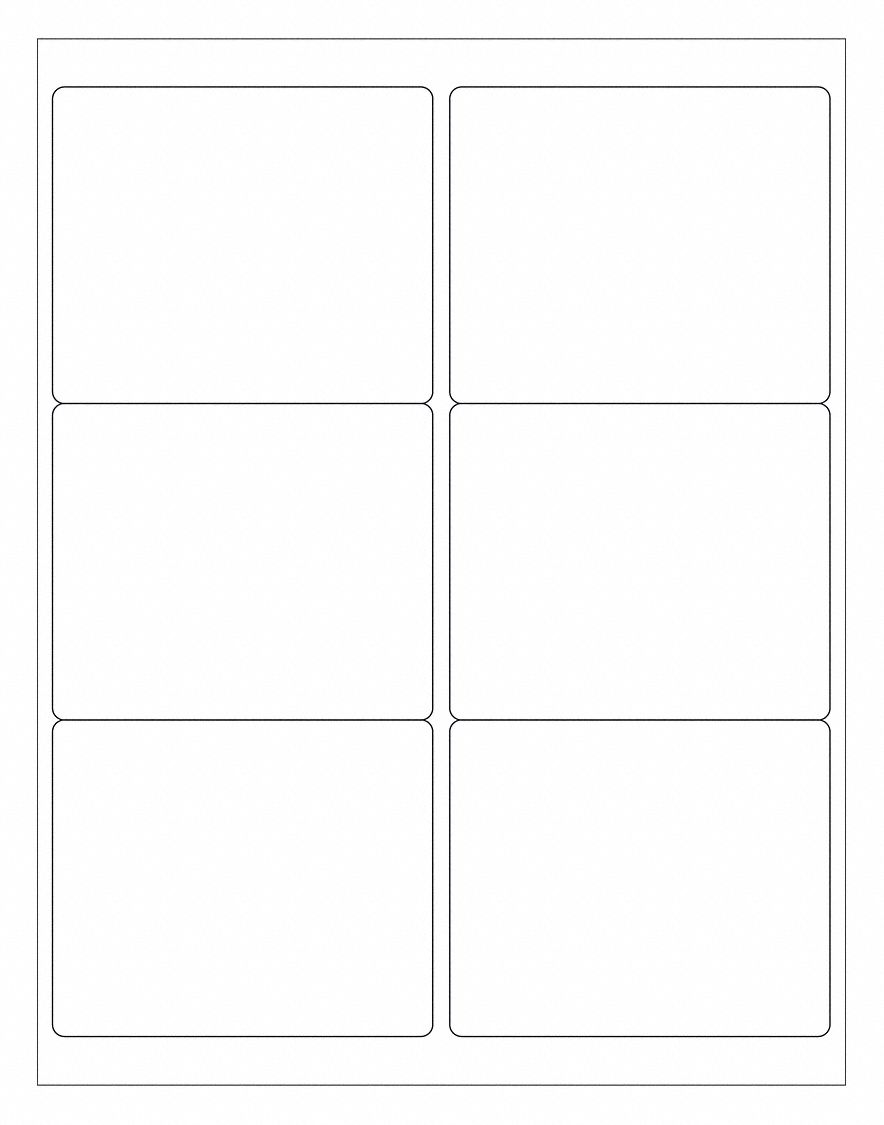 Blockout Laser Label, 4x3 1/3", PK600