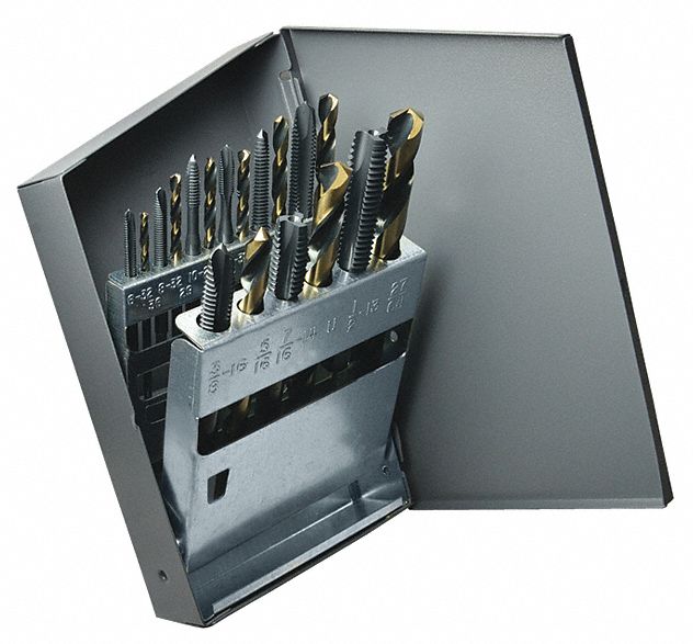 JOBBER LENGTH DRILL BIT SET, RIGHT HAND, SPIRAL
