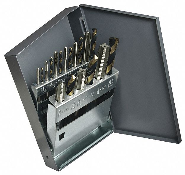 JOBBER LENGTH DRILL BIT SET, RIGHT HAND, SPIRAL