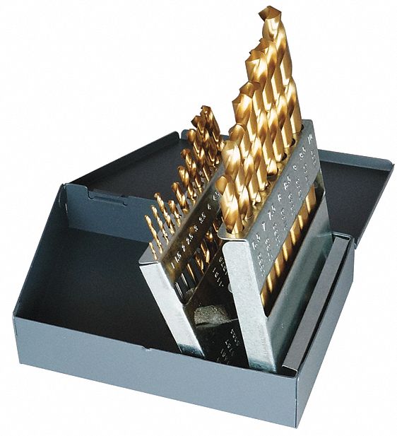 CLELINE Jobber Length Drill Bit Set, Number of Drill Bits 20, Drill