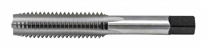 Straight Flute Tap: #4-40 Thread Size, 9/16 in Thread Lg, 1 7/8 in Overall Lg, Plug