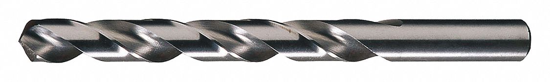 JOBBER LENGTH DRILL BIT, 19/64 IN DRILL BIT SIZE, 3-1/16 IN FLUTE L, 4⅜ IN L, RH