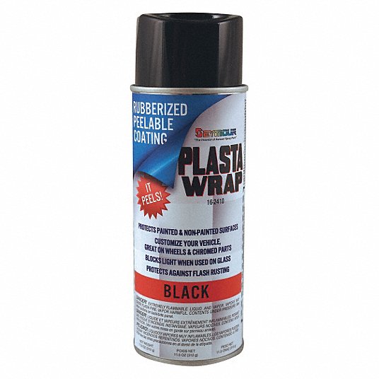 Peelable Temporary Coating: Solvent, Black, 16 oz Container, 1 g/L, Gloss