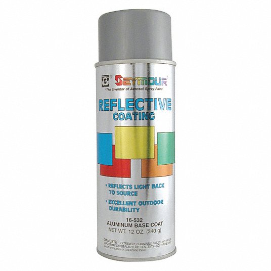 Reflective Coating: Solvent, Aluminum, 16 oz Container, 5 to 15 min