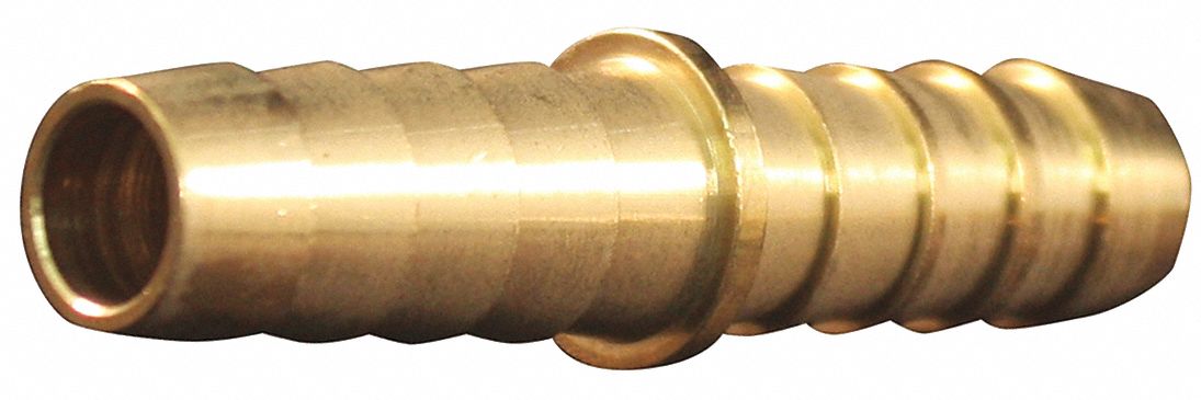 HOSE MENDER FITTING, BRASS, 1/2 IN INSIDE DIAMETER, 1/2 IN HOSE FITTINGS
