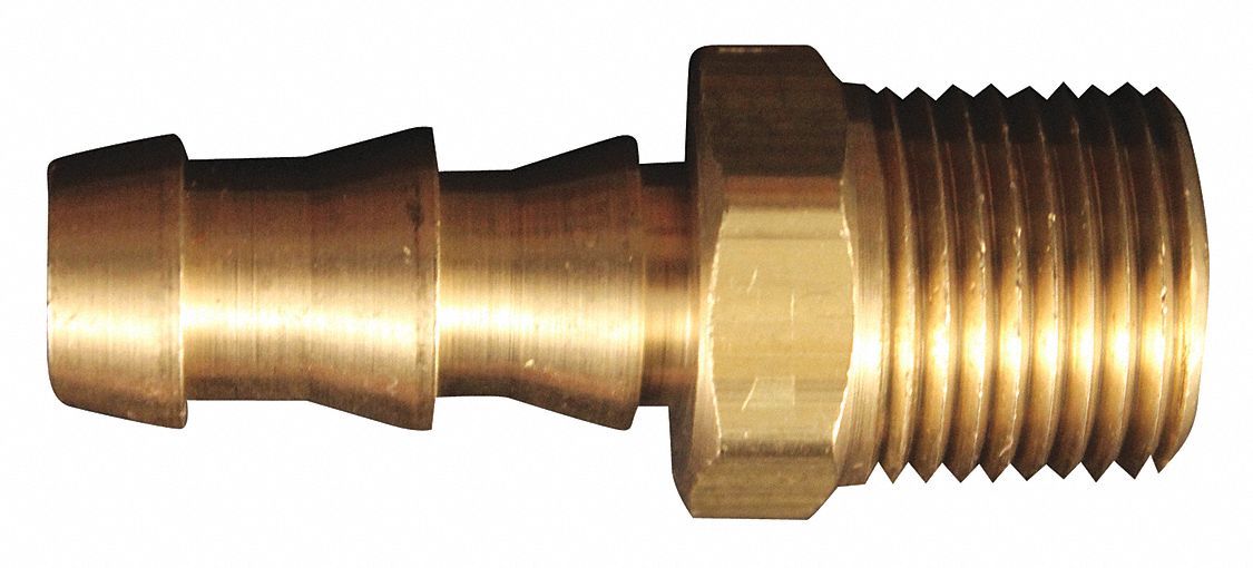 FITTING, BRASS, 3/8 IN INSIDE DIAMETER, MNPT CONNECTION, 3/8 IN HOSE FITTINGS